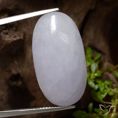22.77ct Natural Gris Jadeíta, Ovalada, Translúcido