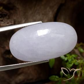 Jadeíta Gris natural de 22.77 ct, Ovalada, Translúcido
