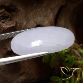 Jadeíta Gris natural de 22.77 ct, Ovalada, Translúcido