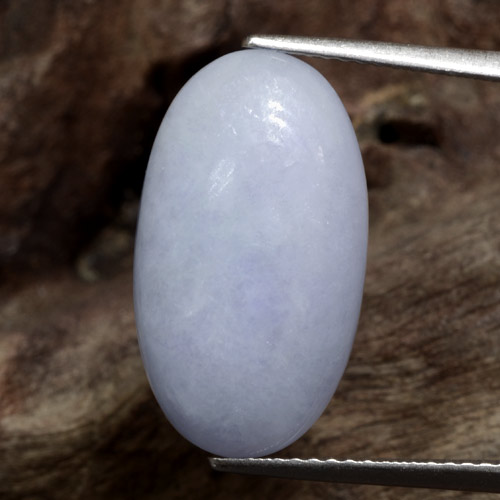 Jadeíta Violeta claro natural de 10.94 ct, Corte Óvalo, Opaco