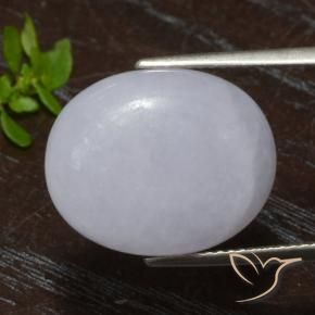 Jadeíta Gris natural de 13.41 ct, Ovalada, Translúcido