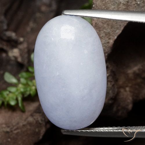 12.61ct Natural Violeta claro Jadeíta, Ovalada, Translúcido