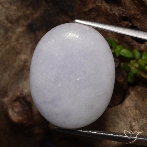 13.14ct Natural Gris Jadeíta, Ovalada, Translúcido