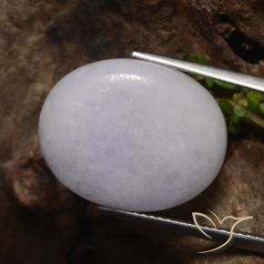 Jadeíta Gris natural de 13.14 ct, Ovalada, Translúcido