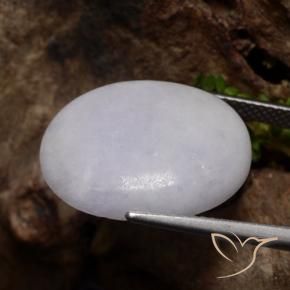Jadeíta Gris natural de 13.14 ct, Ovalada, Translúcido