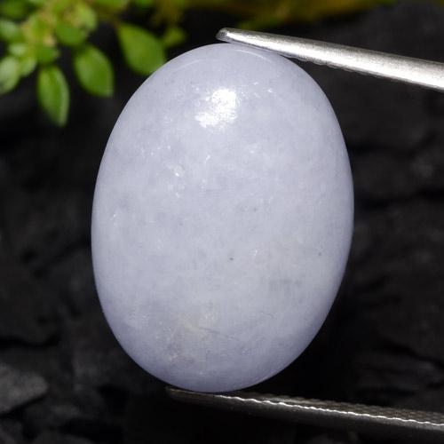 Jadeíta violeta natural de 16,31 ct, corte óvalo, translúcido