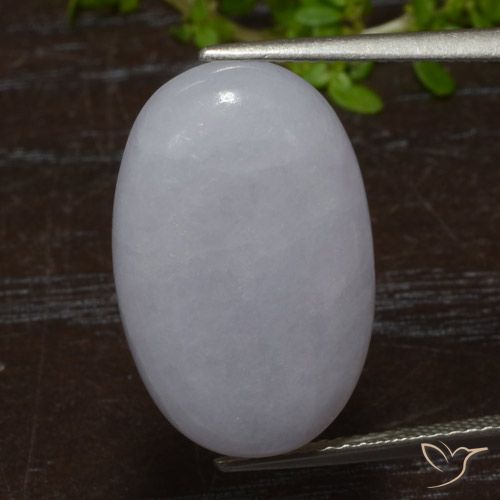 14.16ct Natural Gris Jadeíta, Ovalada, Translúcido