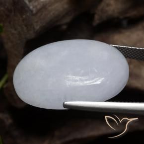 Jadeíta Gris natural de 38.02 ct, Ovalada, Opaco