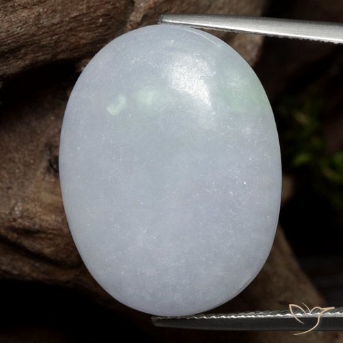 30.21ct Natural Verde claro Jadeíta, Ovalada, Translúcido