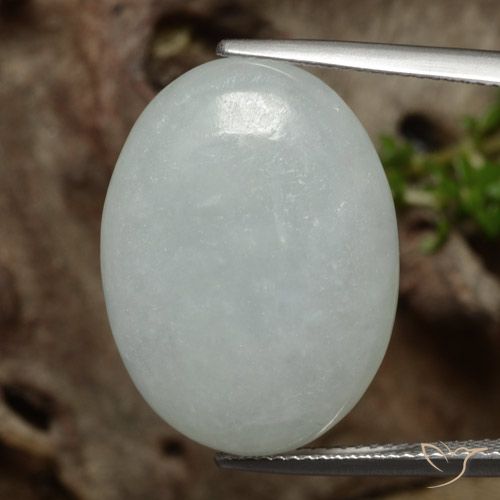 24.90ct Natural Verde medio Jadeíta, Ovalada, Translúcido