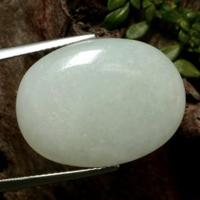 Jadeíta verde natural de 24,22 ct, corte óvalo, translúcido