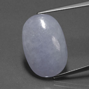 Jadeíta azul natural de 17,68 ct, corte óvalo, translúcido