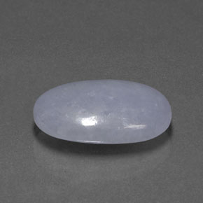 Jadeíta azul natural de 17,68 ct, corte óvalo, translúcido