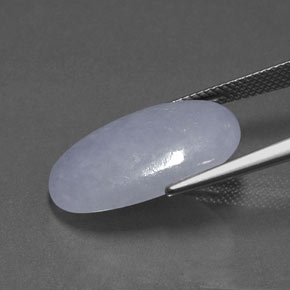 Jadeíta azul natural de 17,68 ct, corte óvalo, translúcido