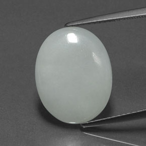 Jadeíta verde natural de 7,02 ct, corte óvalo, opaco