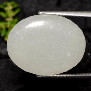 Jadeíta Verde claro natural de 13.08 ct, Corte Óvalo, Translúcido