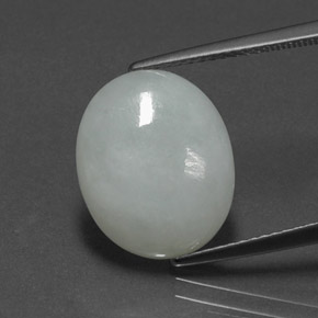 Jadeíta verde natural de 7,49 ct, corte óvalo, opaco