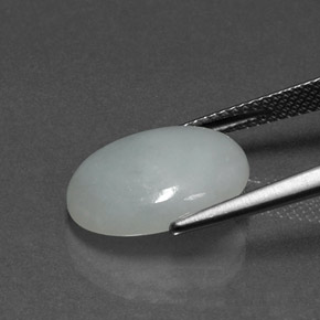 Jadeíta verde natural de 7,49 ct, corte óvalo, opaco