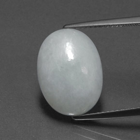 Jadeíta verde natural de 8,44 ct, corte óvalo, opaco