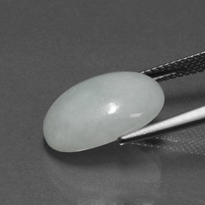 Jadeíta verde natural de 8,44 ct, corte óvalo, opaco