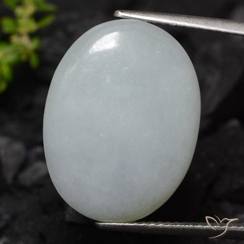 12.63ct Natural Verde claro Jadeíta, Ovalada, Translúcido