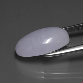 Jadeíta azul natural de 8,65 ct, corte óvalo, opaco