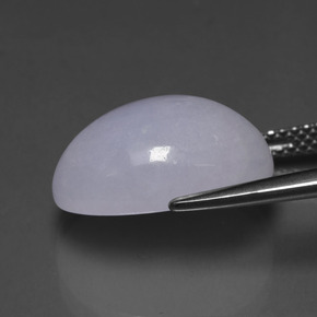 Jadeíta azul natural de 11,64 ct, corte óvalo, translúcido