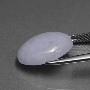 Jadeíta azul natural de 7,04 ct, corte óvalo, opaco