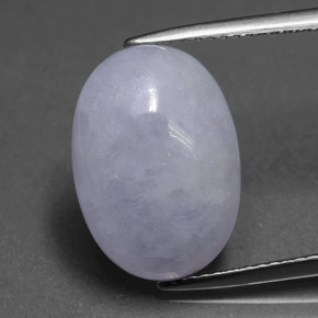 Jadeíta azul natural de 7,84 ct, corte óvalo, translúcido