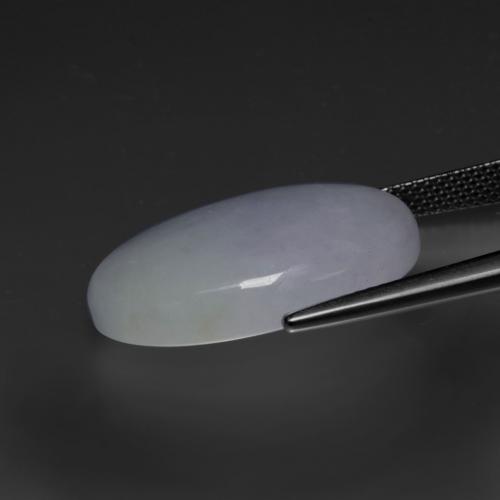 Jadeíta violeta natural de 20,43 ct, corte óvalo, opaco