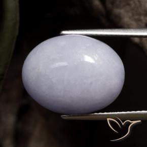 Jadeíta Violeta claro natural de 16.12 ct, Ovalada, Opaco