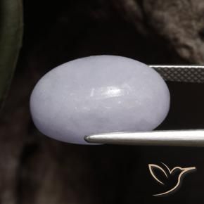 Jadeíta Violeta claro natural de 16.12 ct, Ovalada, Opaco