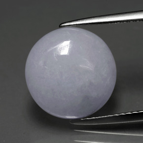 Jadeíta azul natural de 6,78 ct, corte redondo, translúcido