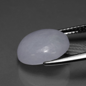 Jadeíta azul natural de 6,78 ct, corte redondo, translúcido