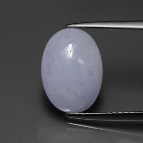 Jadeíta azul natural de 4,23 ct, corte óvalo, translúcido