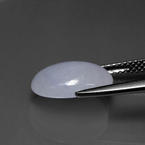 Jadeíta azul natural de 4,23 ct, corte óvalo, translúcido