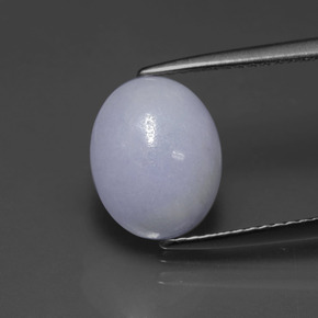 Jadeíta azul natural de 4,07 ct, corte óvalo, opaco