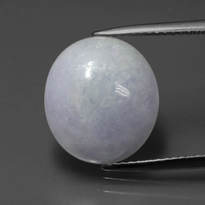 Jadeíta azul natural de 6,53 ct, corte óvalo, translúcido