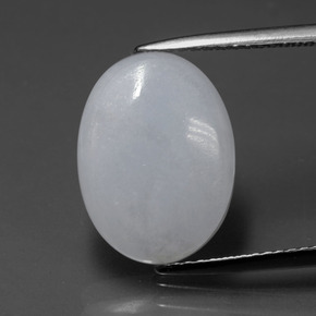 Jadeíta azul natural de 4,62 ct, corte óvalo, translúcido
