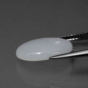 Jadeíta azul natural de 4,62 ct, corte óvalo, translúcido
