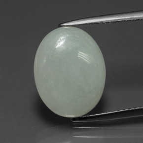 Jadeíta verde natural de 5,28 ct, corte óvalo, translúcido