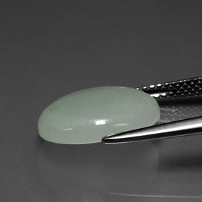 Jadeíta verde natural de 5,28 ct, corte óvalo, translúcido