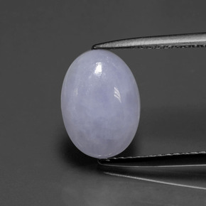 Jadeíta azul natural de 2,53 ct, corte óvalo, translúcido