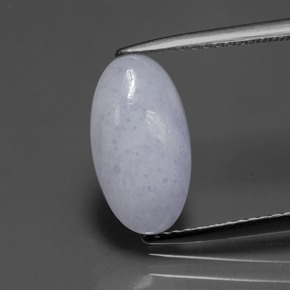 Jadeíta azul natural de 2,81 ct, corte óvalo, opaco