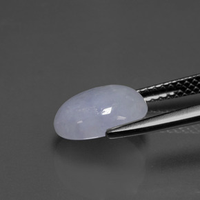 Jadeíta azul natural de 2,72 ct, corte óvalo, translúcido