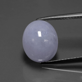 Jadeíta azul natural de 7,88 ct, corte óvalo, opaco