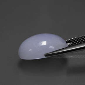 Jadeíta azul natural de 7,41 ct, corte óvalo, opaco