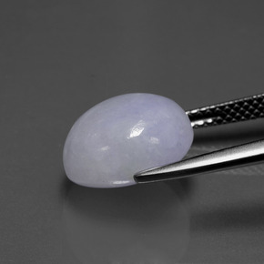 Jadeíta azul natural de 7,70 ct, corte óvalo, translúcido