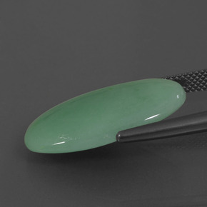 Jadeíta Verde natural de 19.15 ct, Corte Óvalo, Opaco