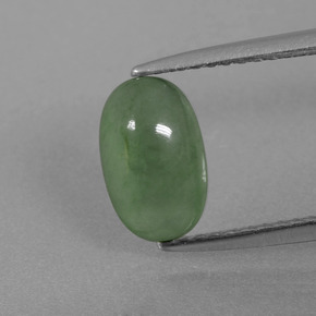 Jadeíta Verde natural de 2.06 ct, Corte Óvalo, Transparente